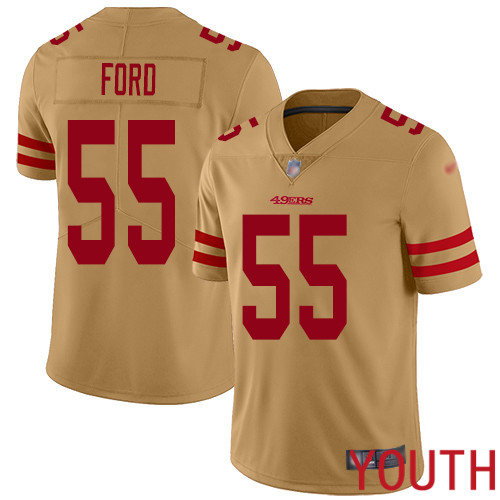 San Francisco 49ers Limited Gold Youth Dee Ford NFL Jersey #55 Inverted Legend